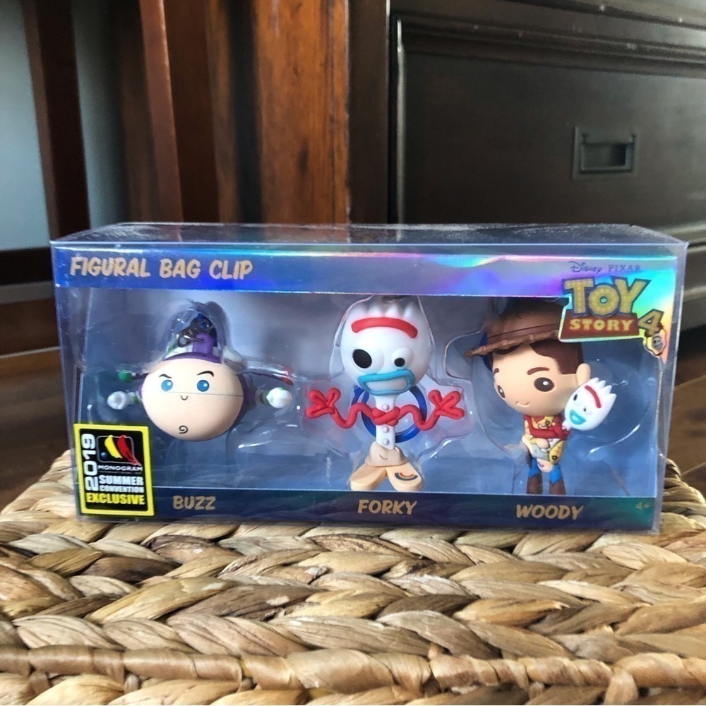 Disney Pixar Toy Story 4 3pack limited Edition Figural Bag Clip